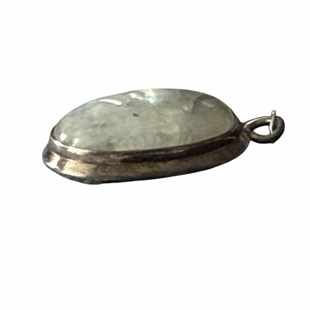 Y2K never worn Sterling Silver Moonstone? Oval Pendant stunning - Picture 3 of 6